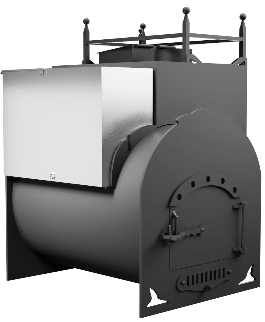 Печь Горыныч Мини, каменка закрытая с правой стороны фото в Омске