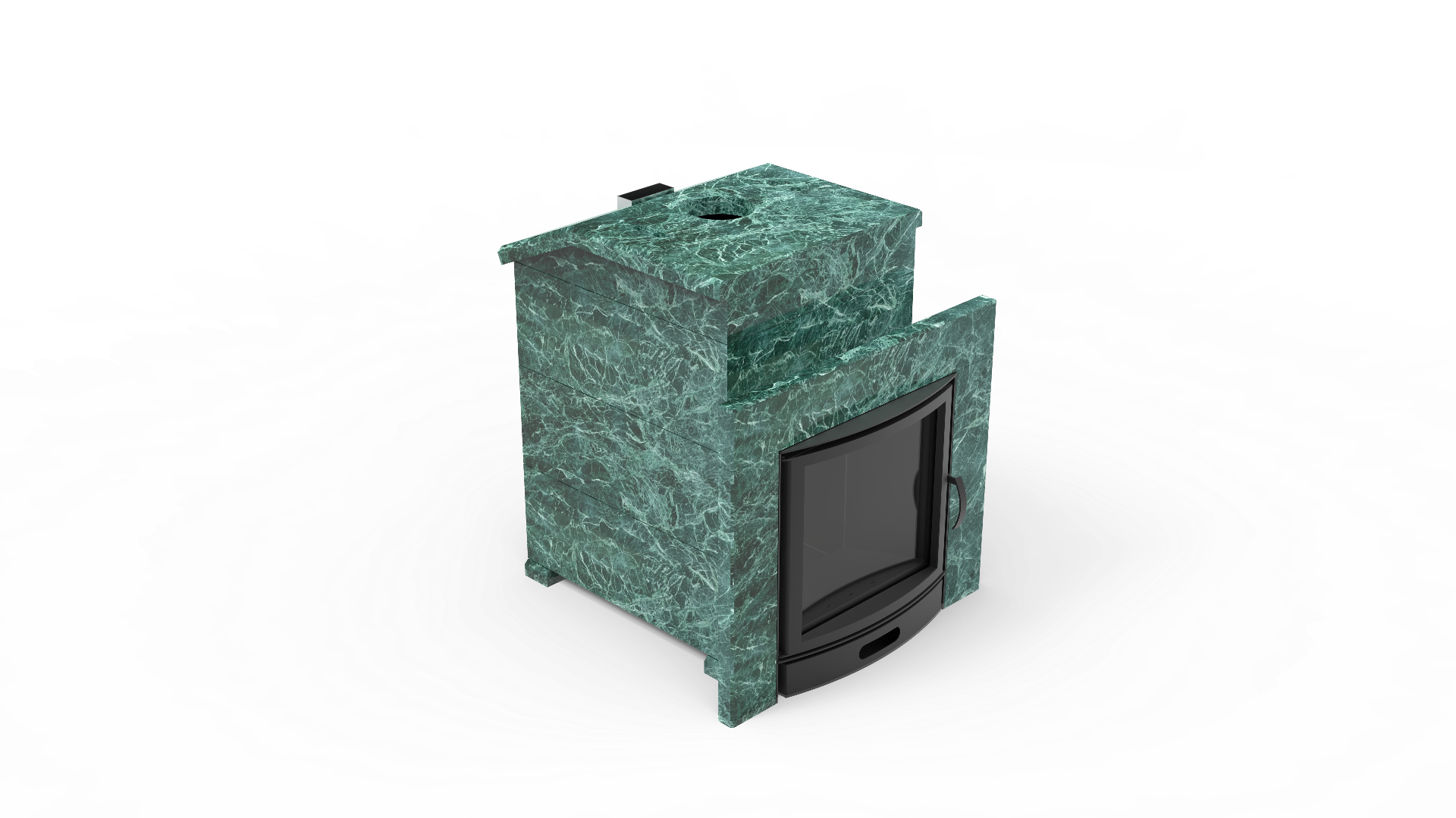 Печь из натурального камня Genesis GN 500 облицовка закрытая со скосом талькохлорит-шлифовка фото в Омске