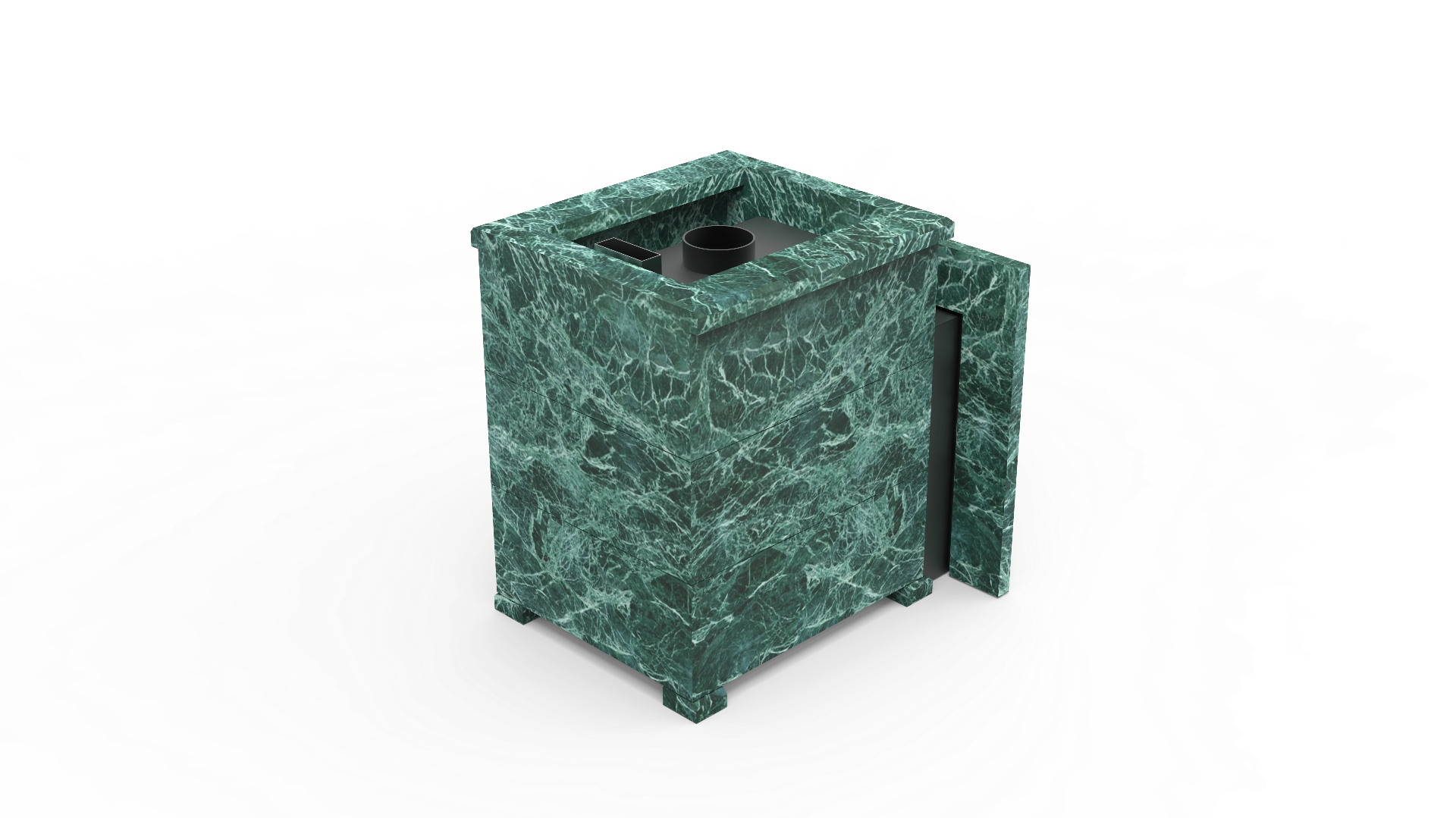 Печь из натурального камня Genesis GN 500 облицовка открытая пироксенит-элит фото в Омске