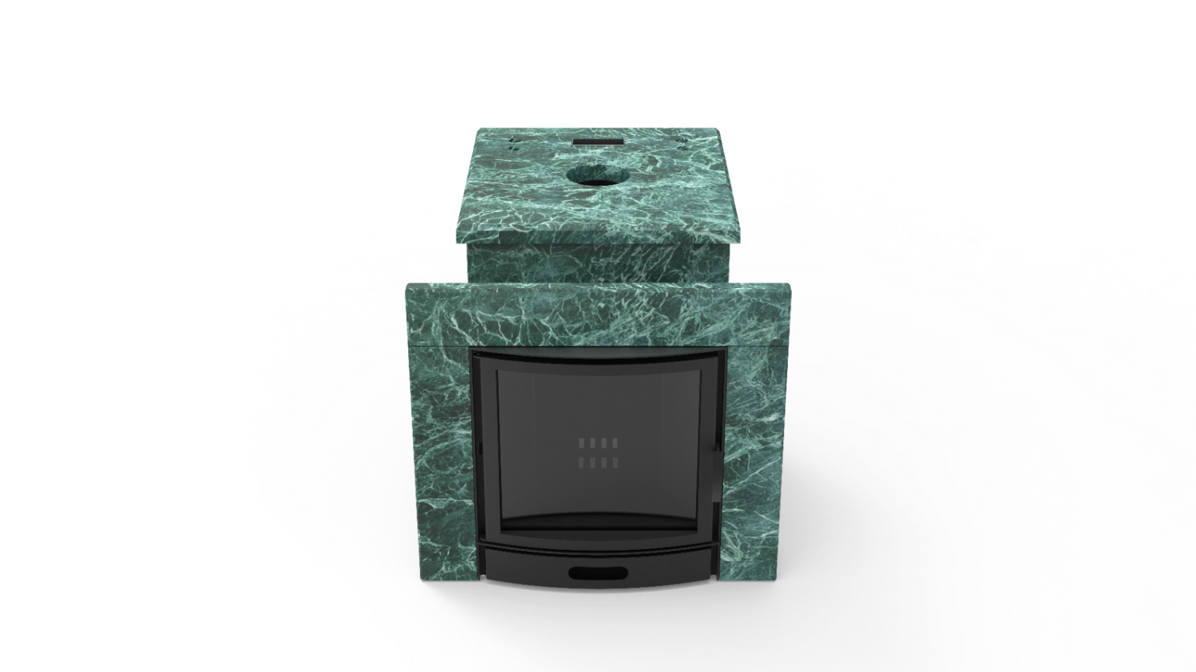 Печь из натурального камня Genesis GN 500 облицовка закрытая плоская пироксенит-элит фото в Омске