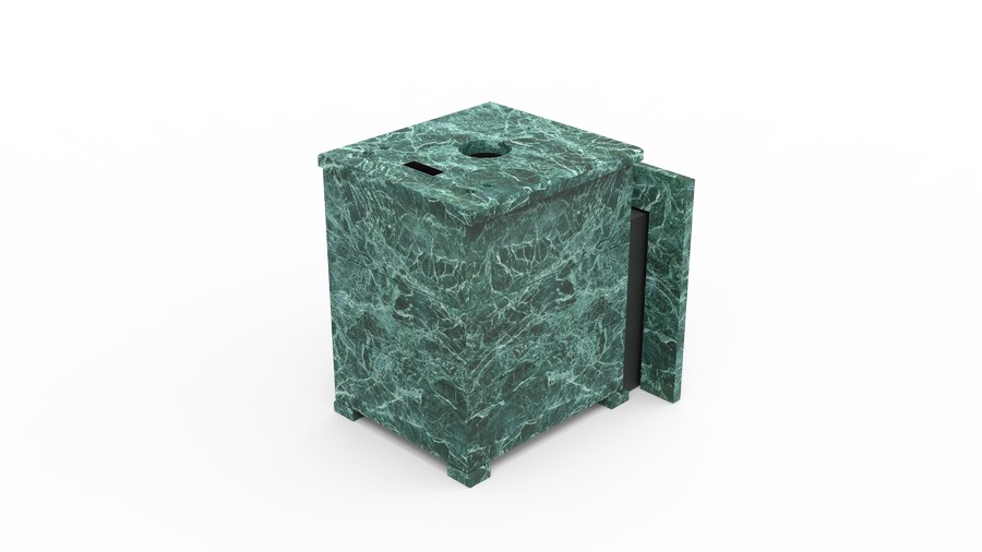 Печь в облицовке из натурального камня Genesis GN 500 облицовка закрытая плоская пироксенит-элит фото в Омске