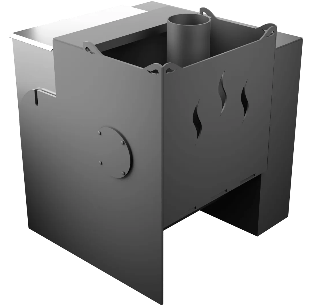 Печь Горыныч Мини, каменка с левой стороны, естественная система воздушного отопления фото в Омске