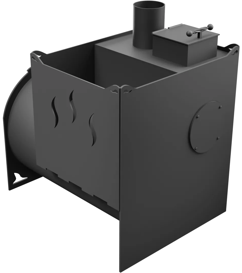 Печь Горыныч Мини, двойная каменка, малая дверь со стеклом фото в Омске