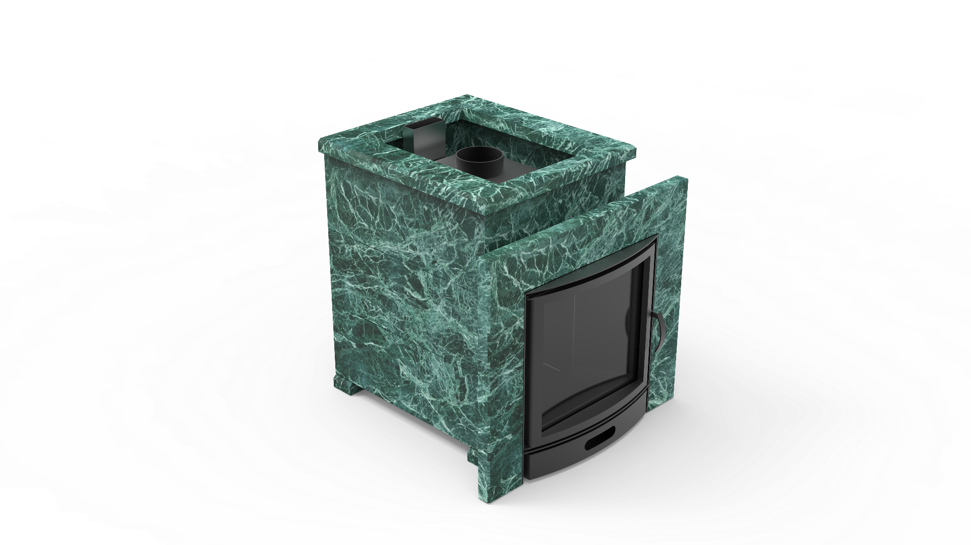 Печь из натурального камня Genesis GN 500 облицовка открытая пироксенит-элит фото в Омске