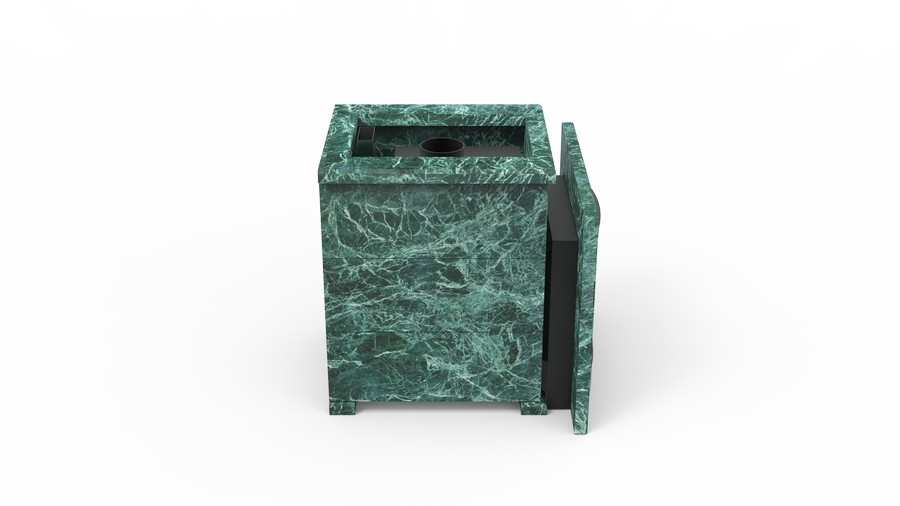 Печь в облицовке из натурального камня Genesis GN 500 облицовка открытая пироксенит-элит фото в Омске