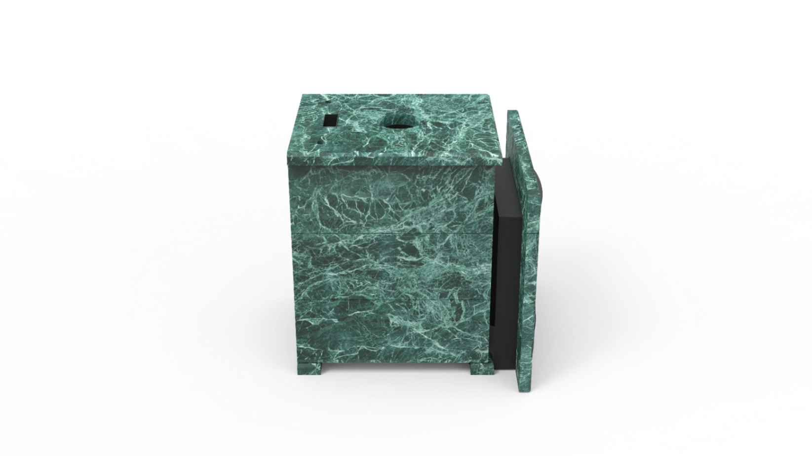 Печь из натурального камня Genesis GN 500 облицовка закрытая плоская пироксенит-элит фото в Омске