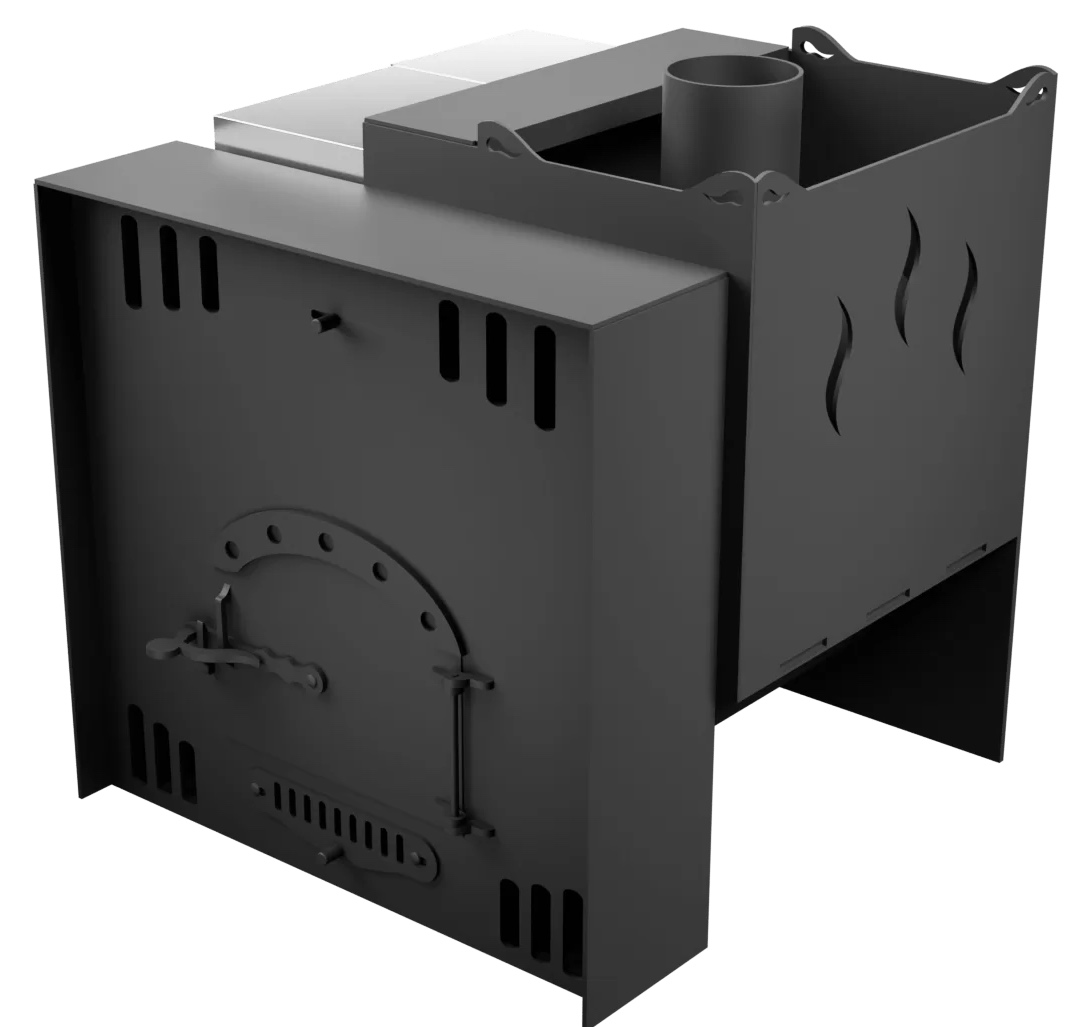 Печь Горыныч Мини, каменка с правой стороны, естественная система воздушного отопления фото в Омске