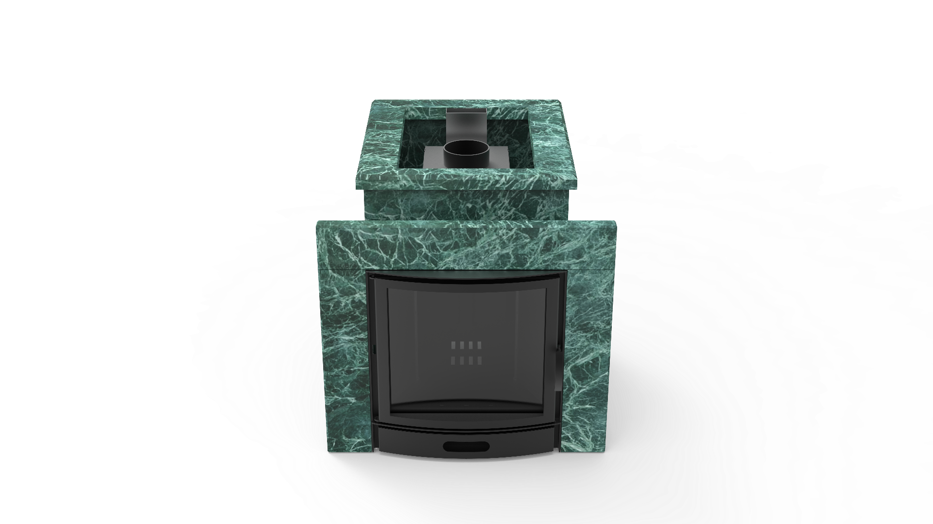 Печь из натурального камня Genesis GN 500 облицовка открытая пироксенит-элит фото в Омске