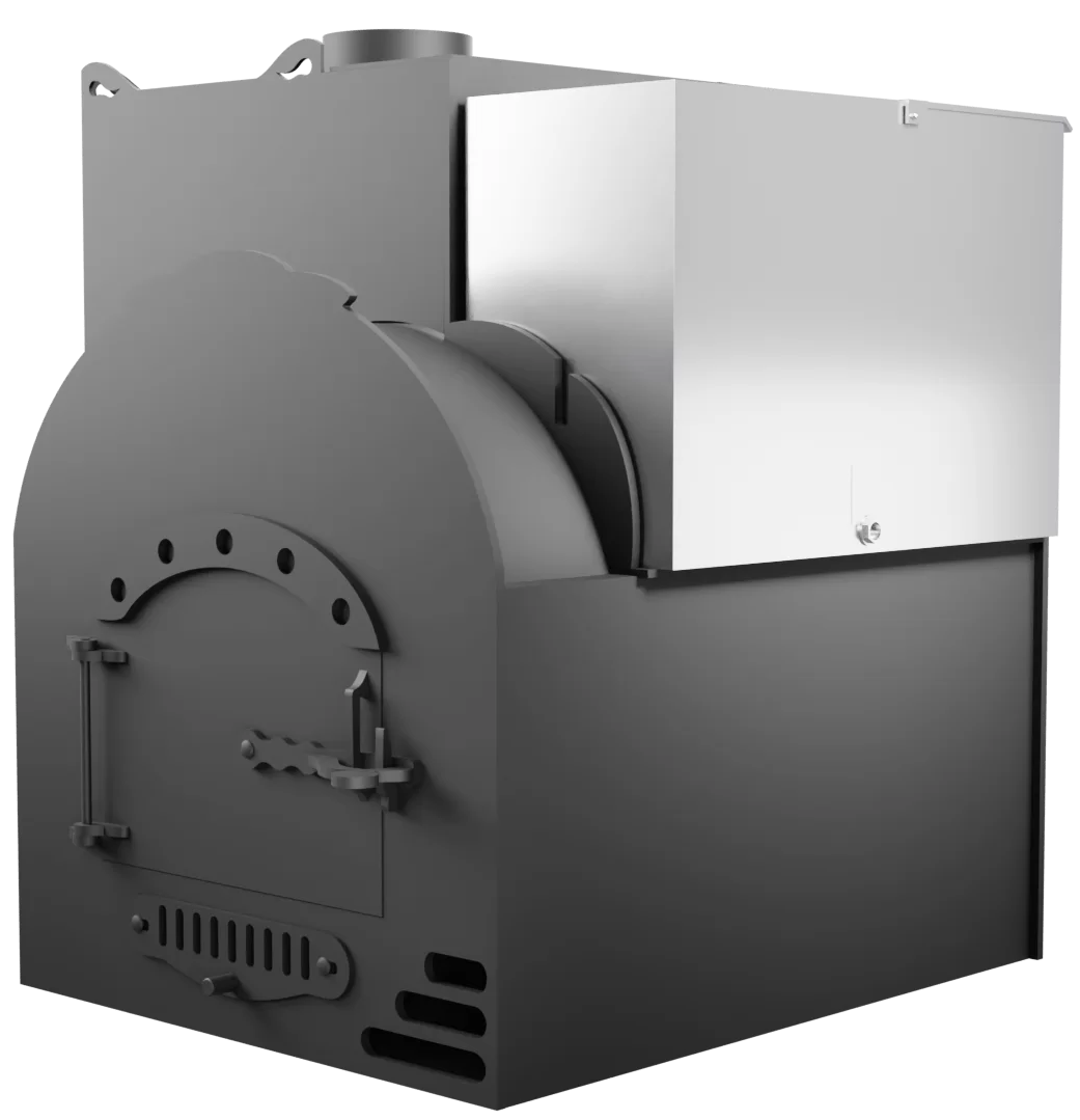 Печь Горыныч Мини, каменка с левой стороны, система воздушного отопления фото в Омске