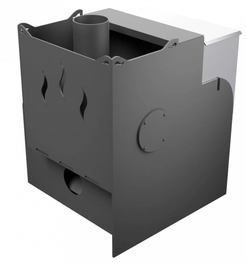 Печь Горыныч Мини, каменка с правой стороны, система воздушного отопления фото в Омске