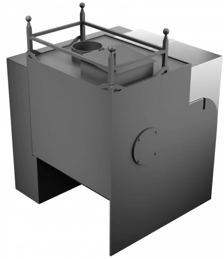 Печь Горыныч Мини, каменка закрытая с правой стороны, естественная система воздушного отопления фото в Омске