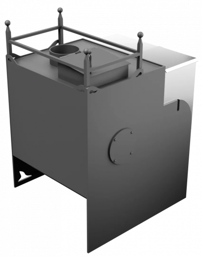 Печь Горыныч Мини, каменка закрытая с правой стороны фото в Омске