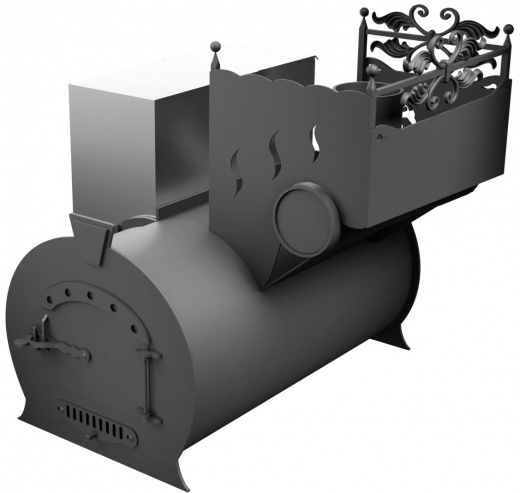 Печь Горыныч 3, каменка с правой стороны фото в Омске