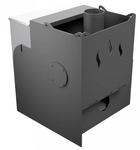 Печь Горыныч Мини, каменка с левой стороны, система воздушного отопления фото в Омске