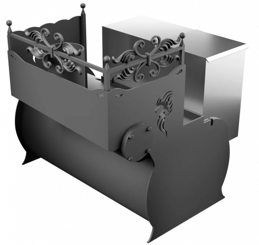 Печь Горыныч 3, каменка с правой стороны фото в Омске