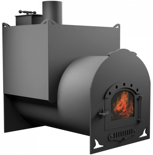 Печь Горыныч Мини, двойная каменка, малая дверь со стеклом фото в Омске