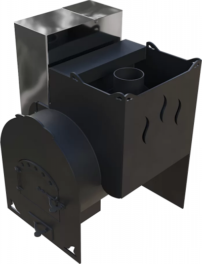 Печь Горыныч Мини, каменка с правой стороны фото в Омске